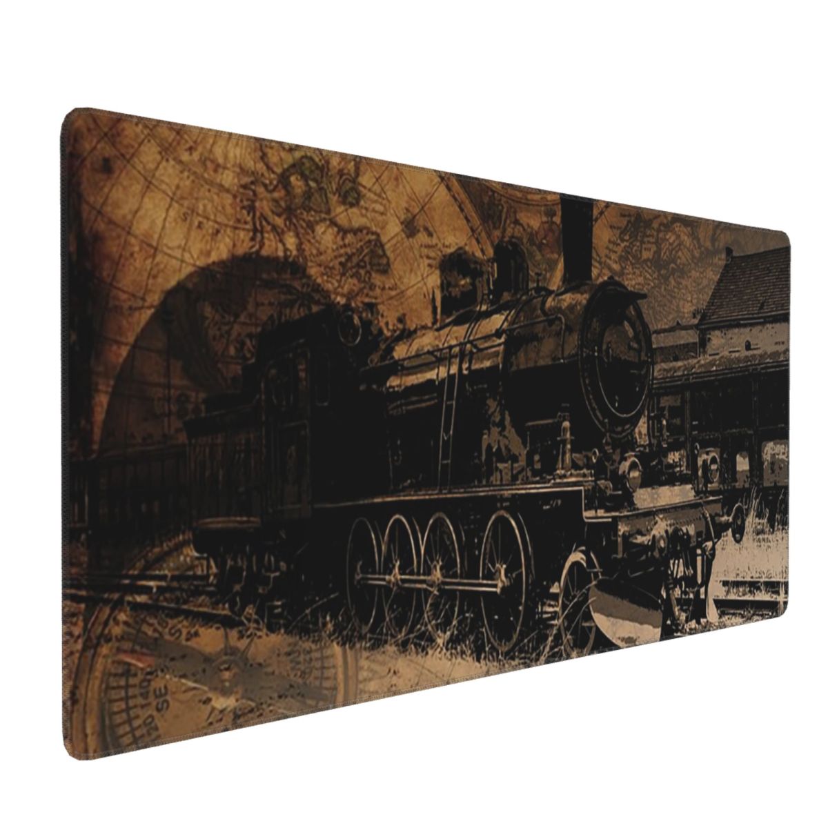 Vintage Gaming Accessories - Large Mouse Pad Vintage Steam Train