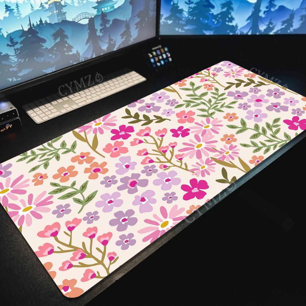 Vintage Gaming Accessories - Vintage floral pattern large Mouse Pad