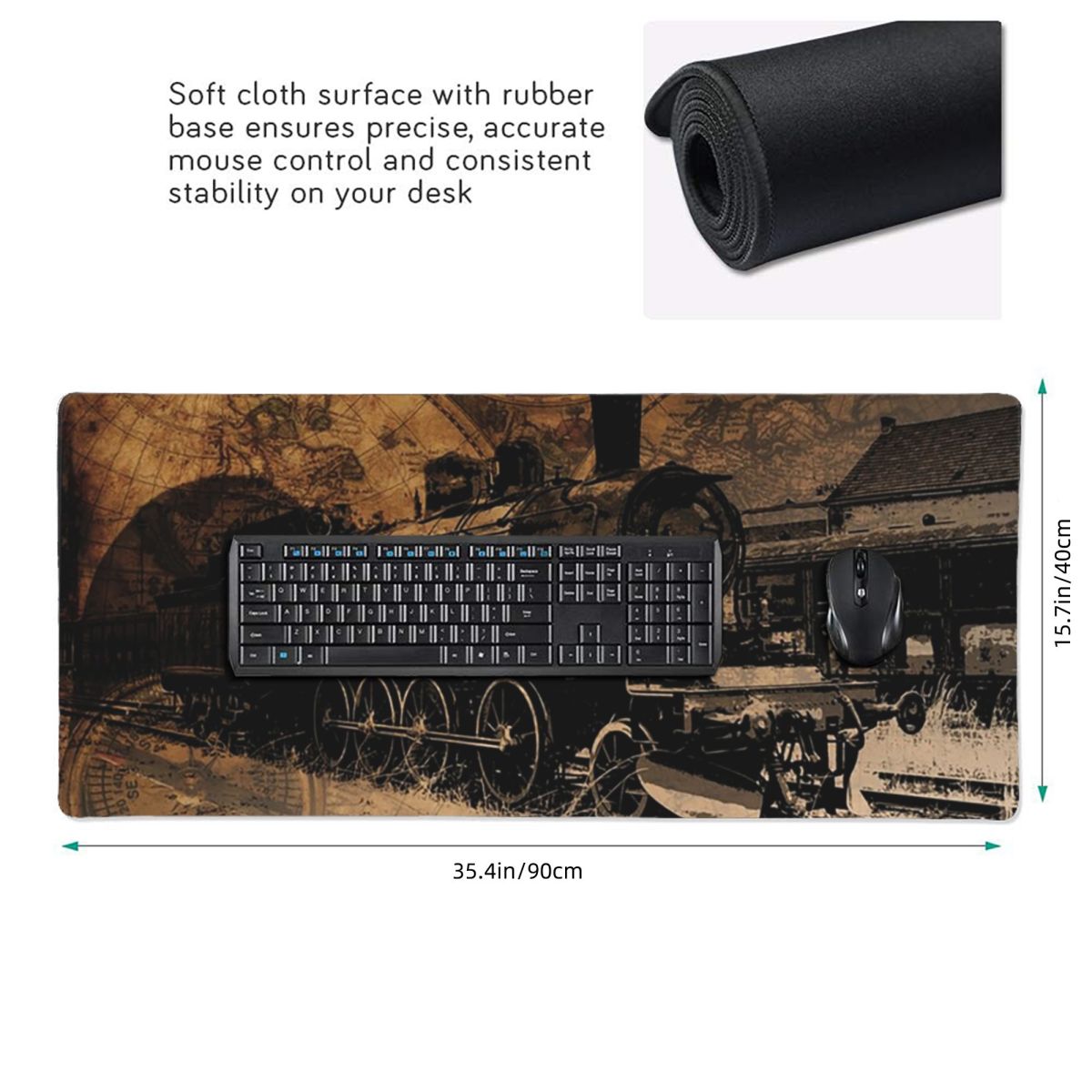 Large Mouse Pad Vintage Steam  - Vintage Gaming Accessories recension och pris