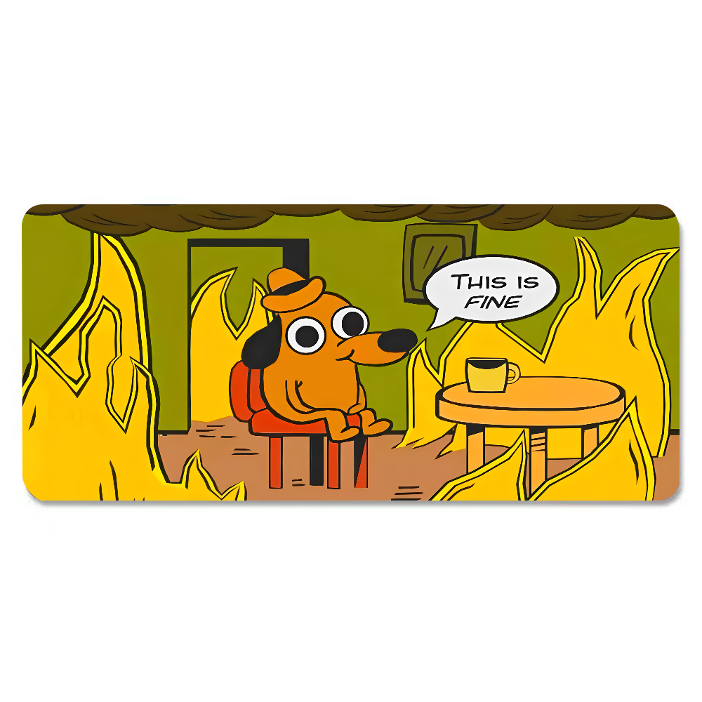 This Is Fine Dog Dachshund Mou - Gaming Accessories For Setup recension och pris