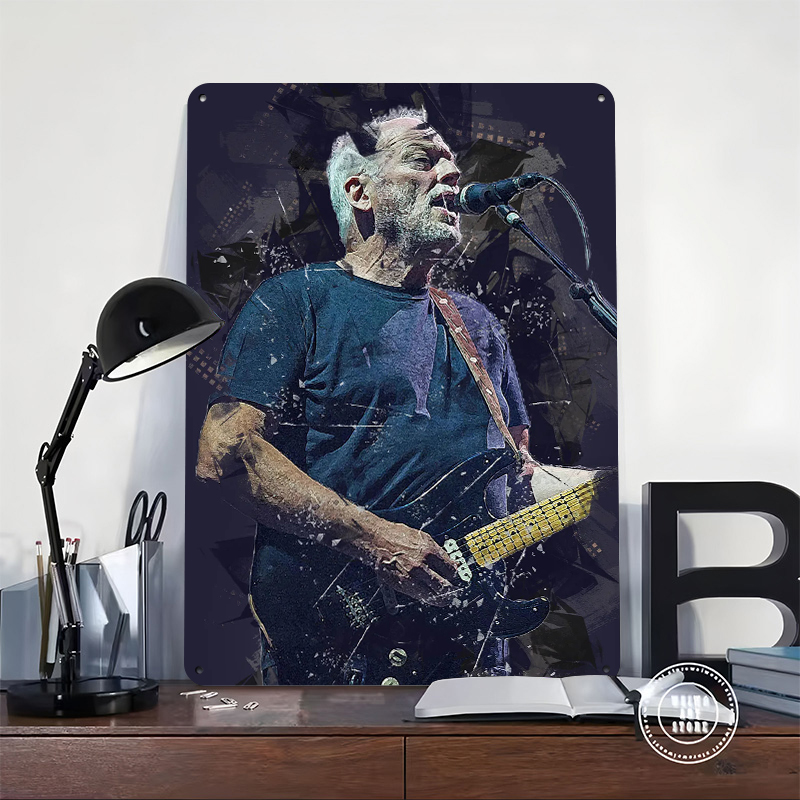 David Gilmour Metal Poster Cus - Vintage Gaming Accessories recension och pris