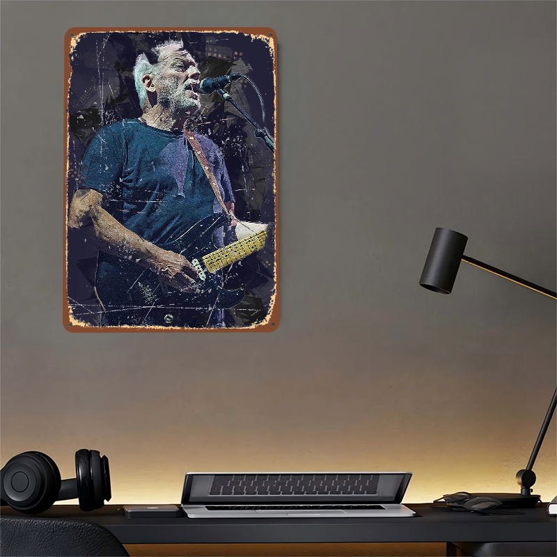 David Gilmour Metal Poster Cus - Vintage Gaming Accessories recension och pris