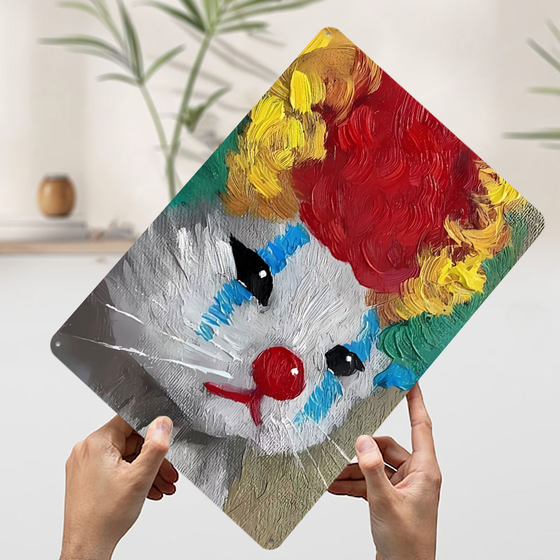 Sad Clown Cat Painting Tinplat - Vintage Gaming Accessories recension och pris