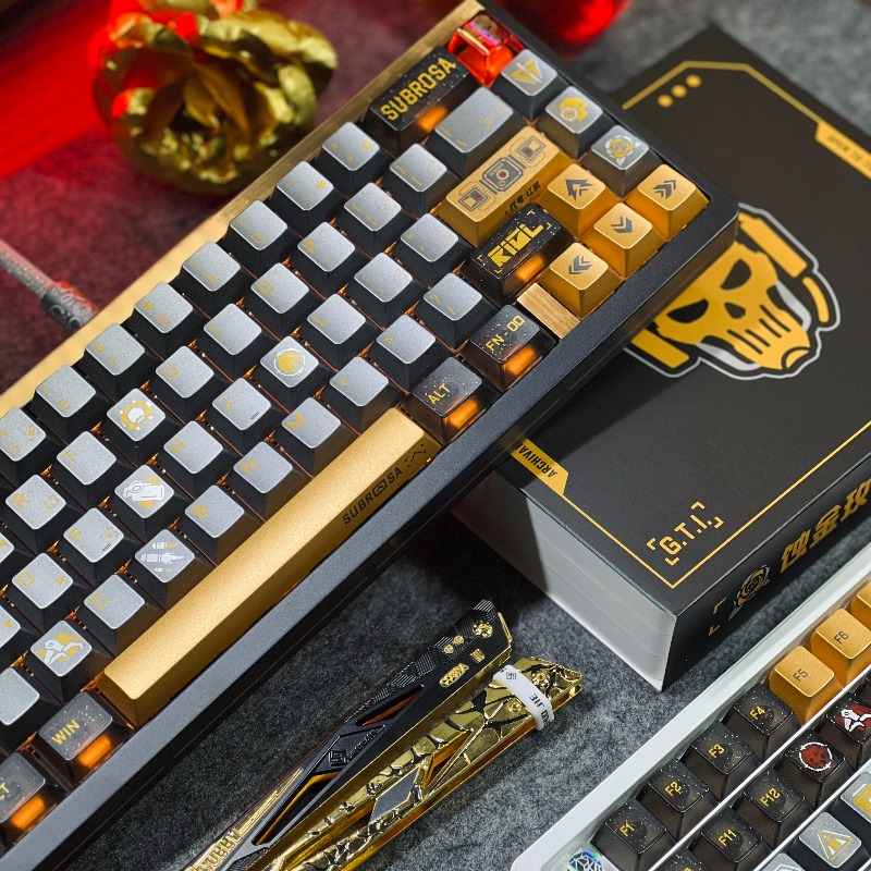 Golden Rose Theme Keycaps Set  - Gaming Set Accessories recension och pris