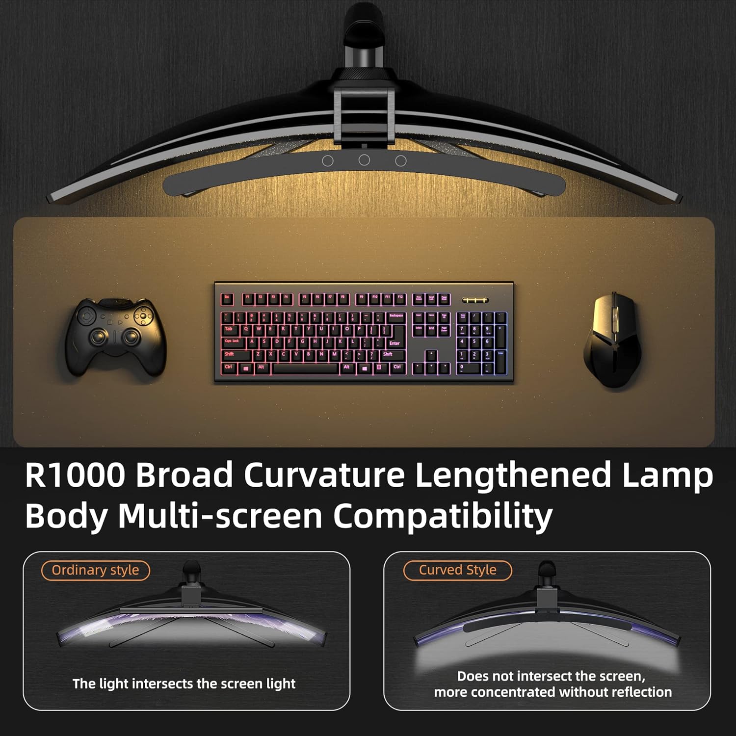 Curved Monitor Light Bar 3 Col - Monitor Light Bar recension och pris