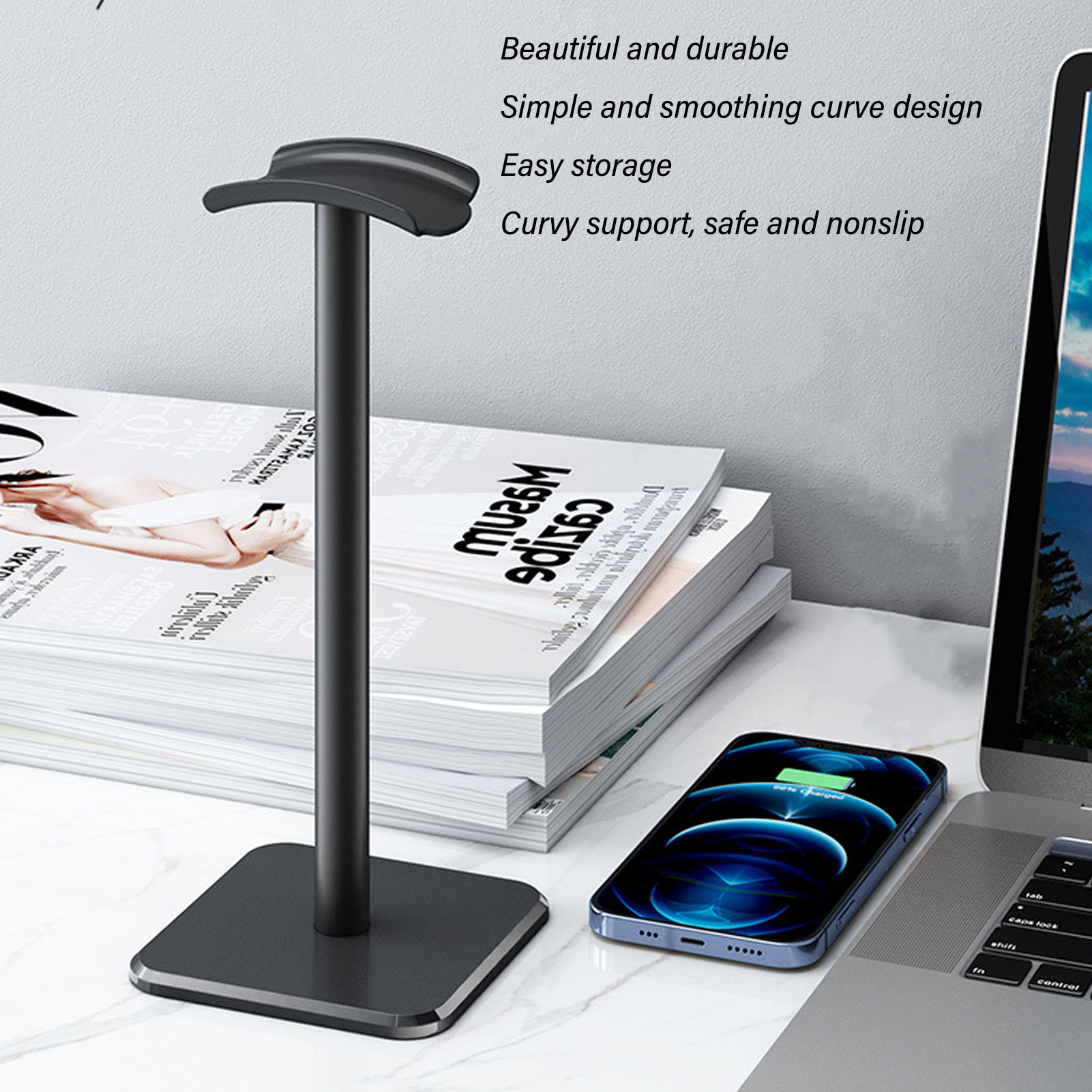 Headphone Stand Rounded Corner - Gaming Accessories For Setup recension och pris