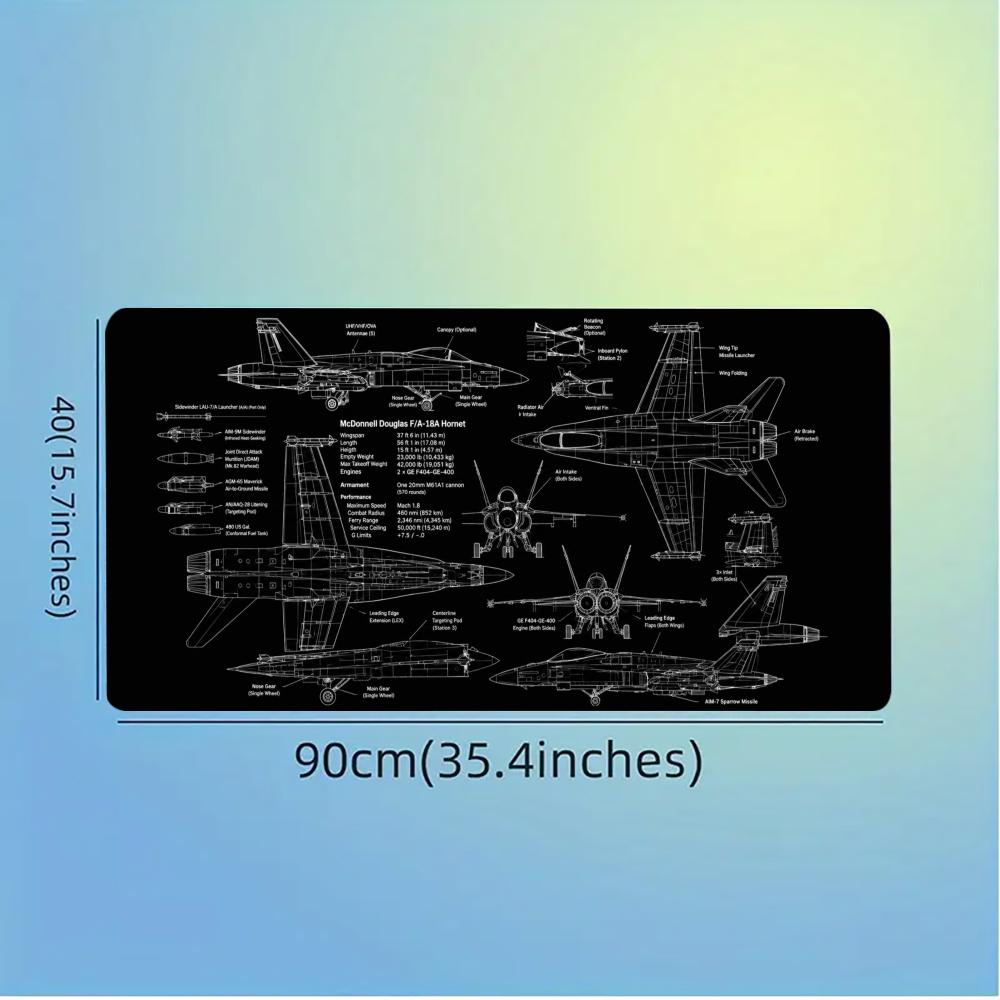 Large Aviation Blueprint Mouse - Vintage Gaming Accessories recension och pris