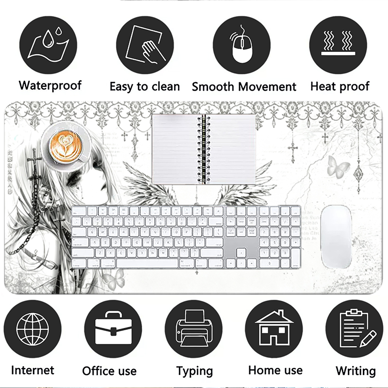 Leather Mousepad Black White A - Gaming Accessories For Pc recension och pris