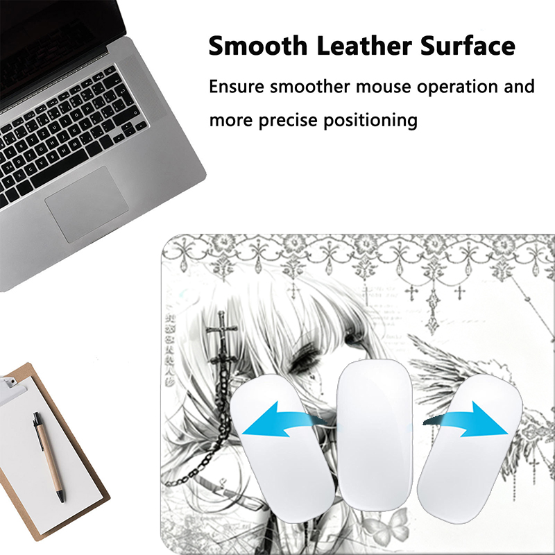 Leather Mousepad Black White A - Gaming Accessories For Pc recension och pris